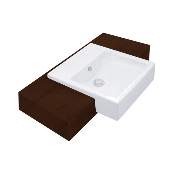 C02717 Parvis Semi Recessed Basin (UC+)