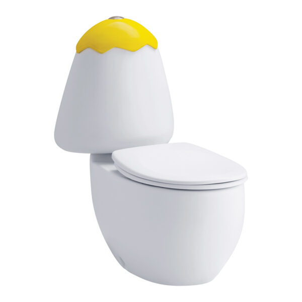 C15017 LM Two Piece Toilet Googai Series (Lemon Yellow Lid) (S-Trap) (UC+)
