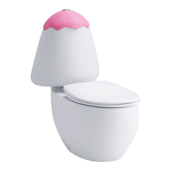 C15037 RA  Two Piece Toilet Googai Series (Rose Apple Lid) (S-Trap) (UC+)