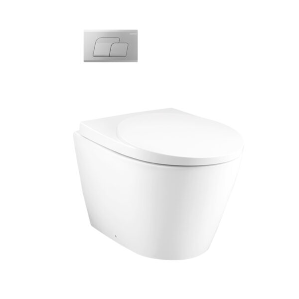 SC19517(F) Oval Wall hung concealed tank toilet (Front Flush) (P-Trap)