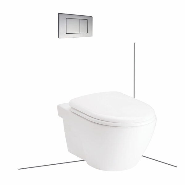 SC198517(F)Unique Wall hung concealed tank toilet (Front Flush) (P-Trap)
