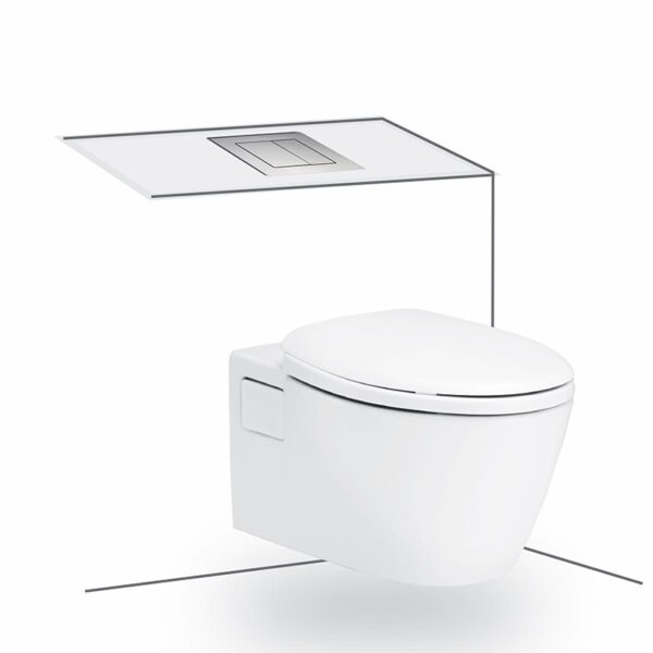 SC1986(T) Charisma Wall hung comcealed tank toilet (Top Flush) (P-Trap)