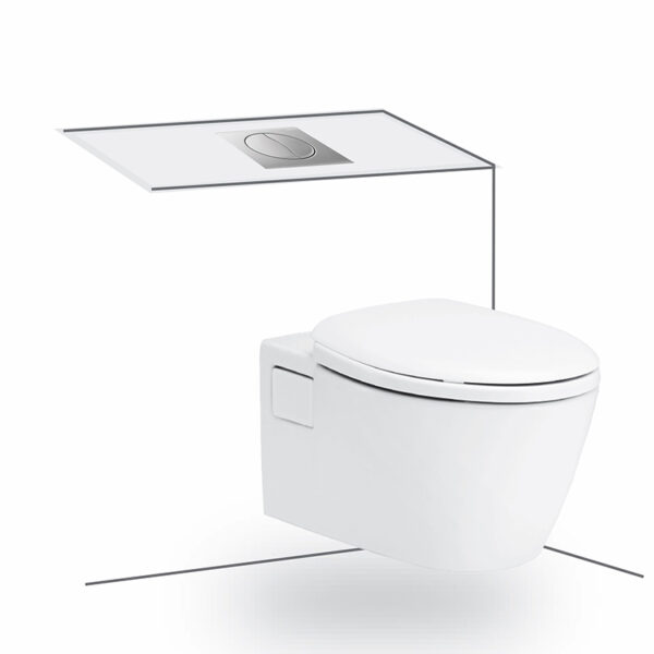 SC198817(T) Olix Wall hung concealed tank toilet (Top Flush) (P-Trap)
