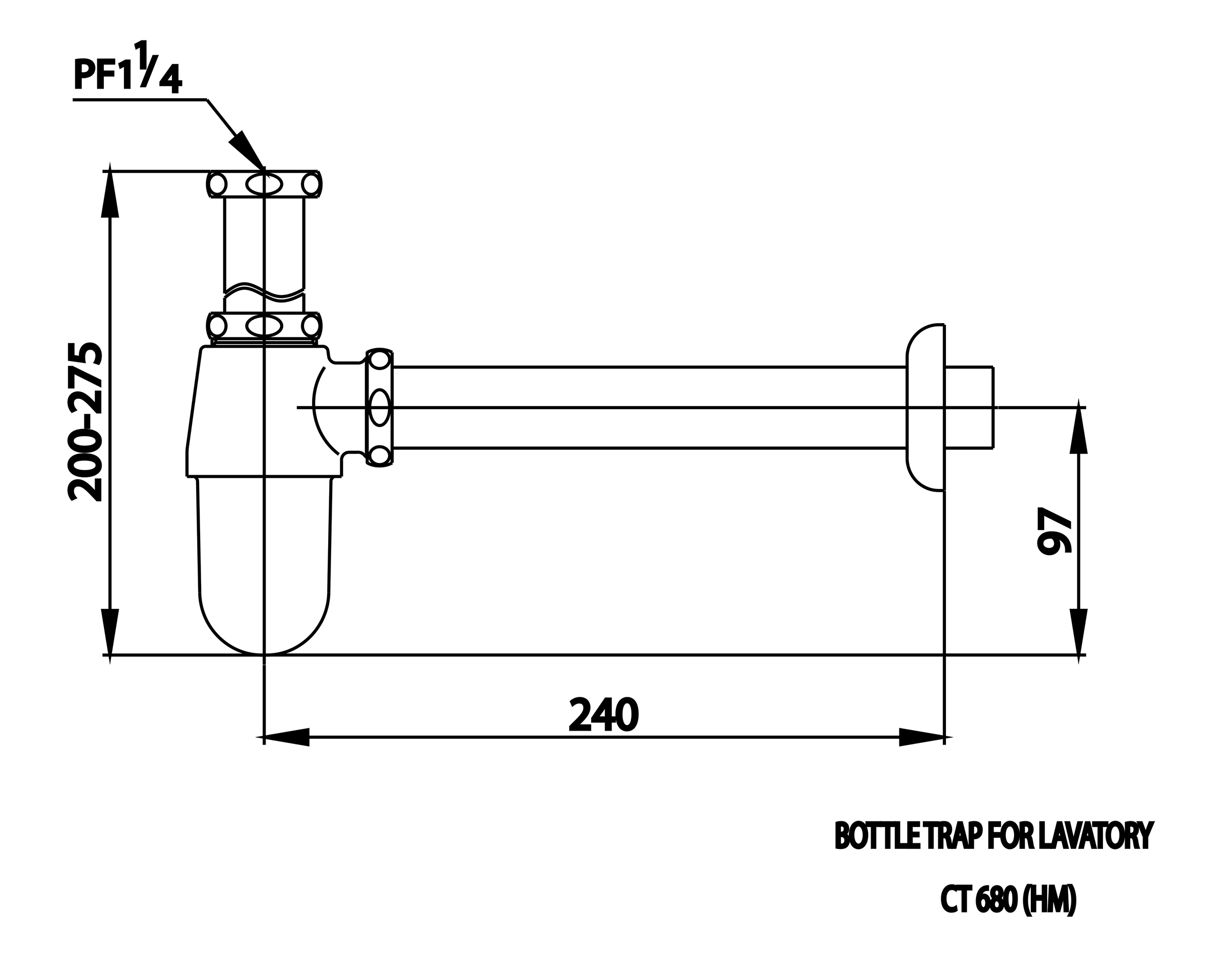 CT680(HM) Ống thải chữ P2